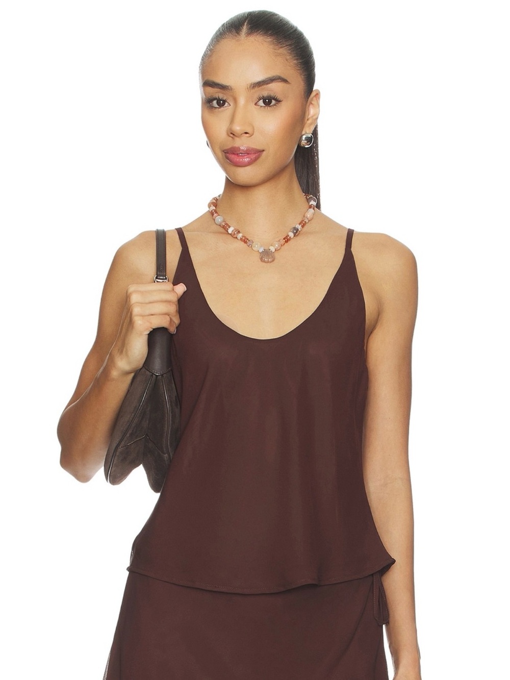 Madison the Label Tank Top - Chocolate Brown